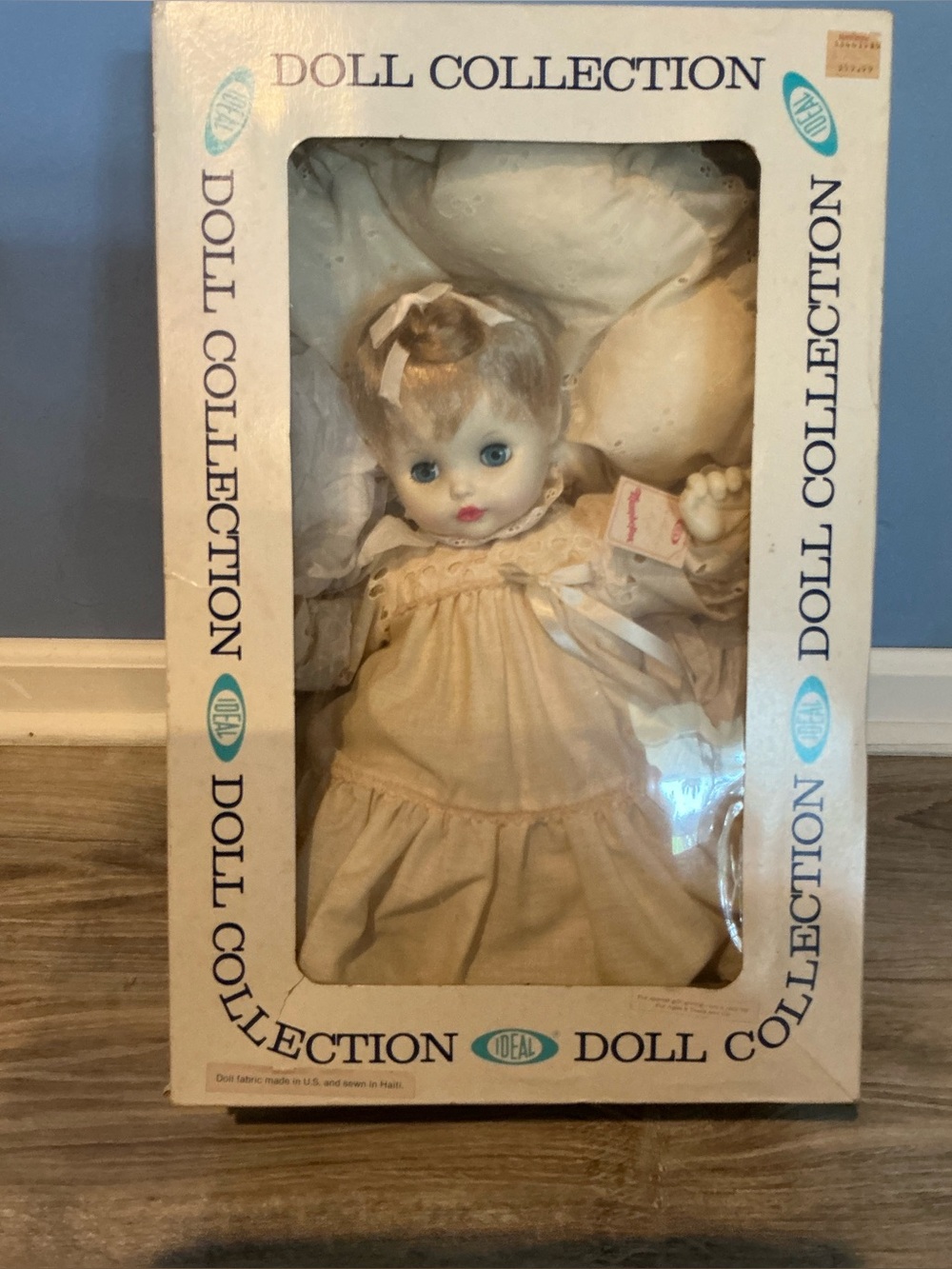 NOS Vintage Ideal Thumbelina Collectors Doll in Christening Outfit w/Pillow